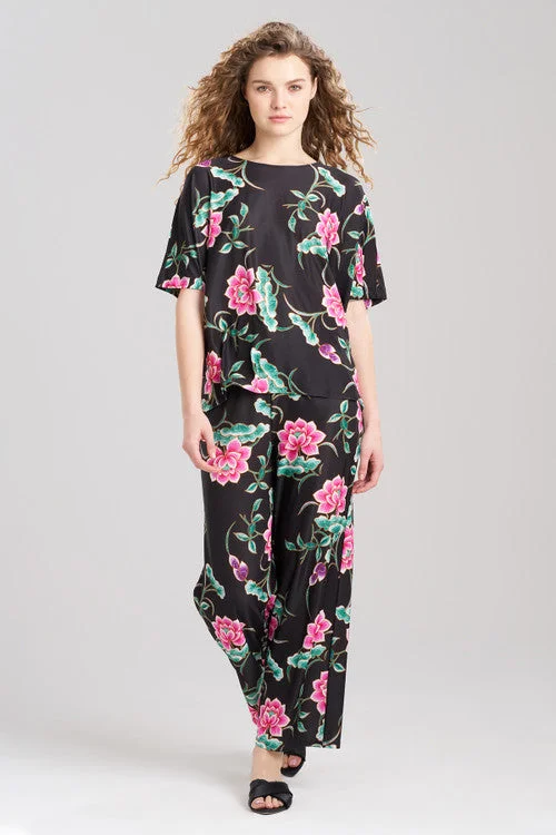 women's pajama sets for a beach vacation sleepwearSarasa Slinky Boat Neck PJ