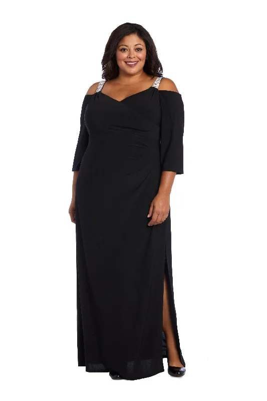 women sexy dresses with long sleeves for winterR&M Richards 5659W Plus Size Formal Long Dress Sale