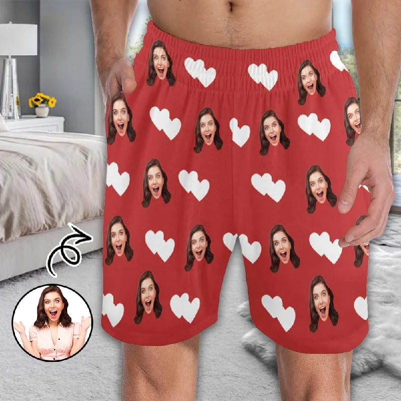 women's sleepshirts with a thermal liningCustom Face Men's Pajama Shorts Personalized Love Heart Sleepwear Shorts women's sleepshirts with a thermal liningCustom Face Men's Pajama Shorts Personalized Love Heart Sleepwear Shorts