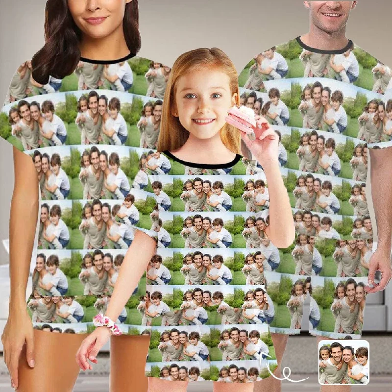 women's nightgowns with a unique embroidery detailCustom Photo Family Sleepwear Personalized Family Matching Short Sleeve Pajamas Set women's nightgowns with a unique embroidery detailCustom Photo Family Sleepwear Personalized Family Matching Short Sleeve Pajamas Set