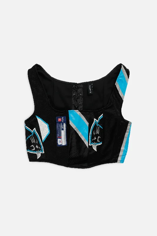 low - cut women bustiers and corsetsRework Carolina Panthers NFL Corset - XL