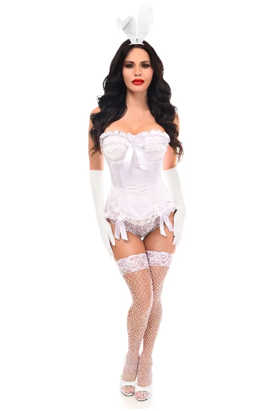 modern women bustiers and corsets trendsTop Drawer 4 PC White Burlesque Bunny Corset Costume modern women bustiers and corsets trendsTop Drawer 4 PC White Burlesque Bunny Corset Costume