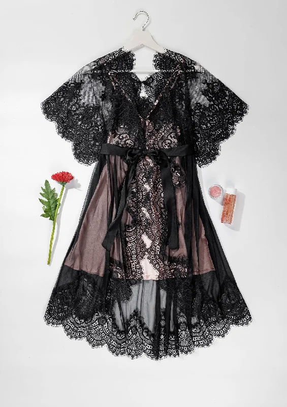 kimono - style women robes for a Japanese - inspired aestheticRobe Tulle Set