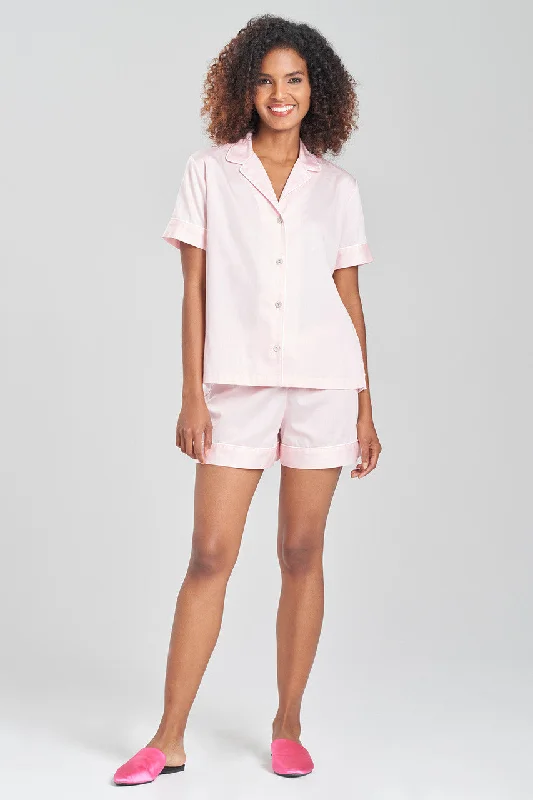 women's pajama sets with a thermal - regulating materialCotton Sateen Shorts PJ