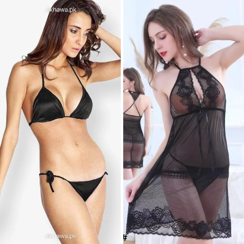 convertible women bikini briefs with removable strapsSet Of 2 - Juliet Romantic Short Night & Sexy Bikini Set - Black convertible women bikini briefs with removable strapsSet Of 2 - Juliet Romantic Short Night & Sexy Bikini Set - Black