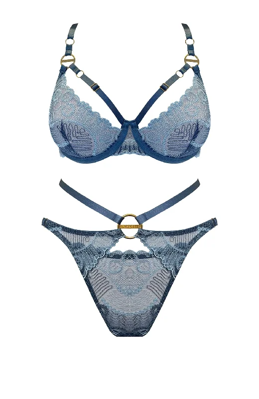 printed women briefs with floral patterns for a spring lookTierra Balconette Wire Bra and Open Back Brief Set printed women briefs with floral patterns for a spring lookTierra Balconette Wire Bra and Open Back Brief Set