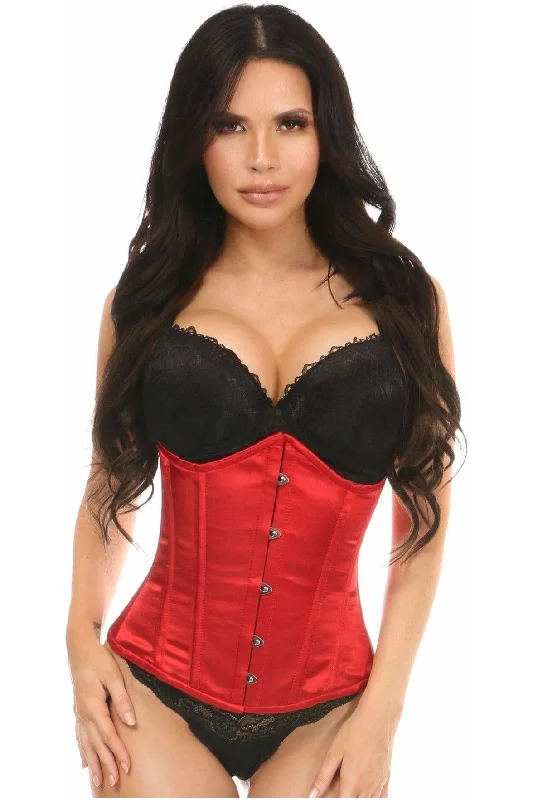 workout women bustiers and corsets supportLavish Red Satin Underbust Corset