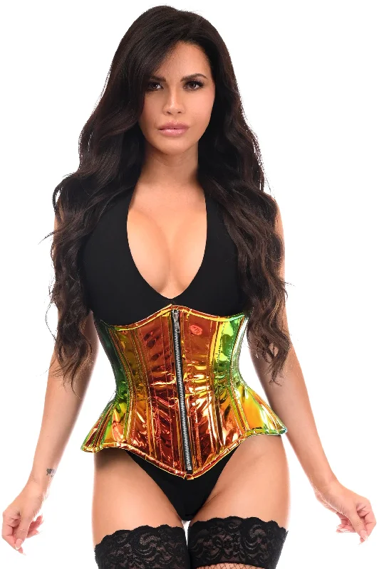 short women bustiers and corsetsTop Drawer Sunset Holo Double Steel Boned Underbust Waist Cincher Corset short women bustiers and corsetsTop Drawer Sunset Holo Double Steel Boned Underbust Waist Cincher Corset