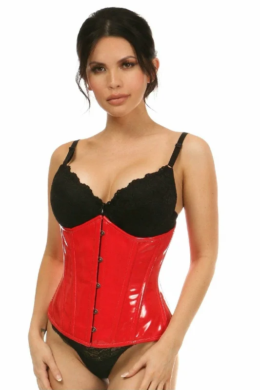 hand wash only women sexy lingerieSexy Red Patent Underbust Corset