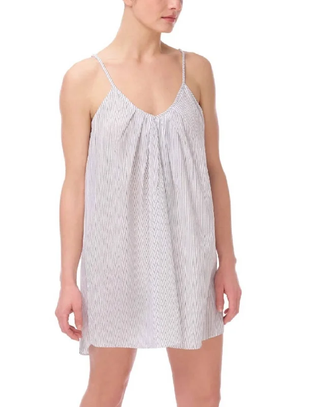 women lounge dress with a tie - dye pattern for a trendy lookCotton Voile Pleated Chemise In Black & White Stripe women lounge dress with a tie - dye pattern for a trendy lookCotton Voile Pleated Chemise In Black & White Stripe