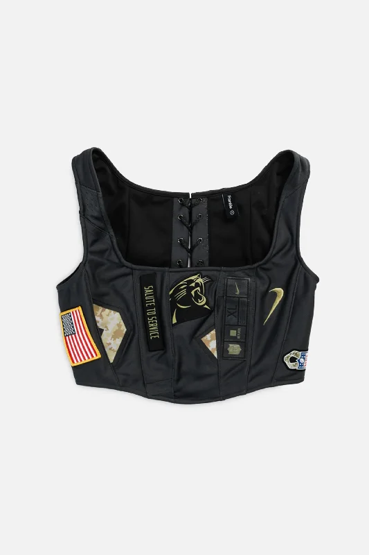 stretchy women bustiers and corsetsRework Carolina Panthers NFL Corset - S