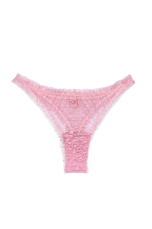 seamless wireless women thongs for a carefree fitMimi Pink dots high waisted thongs