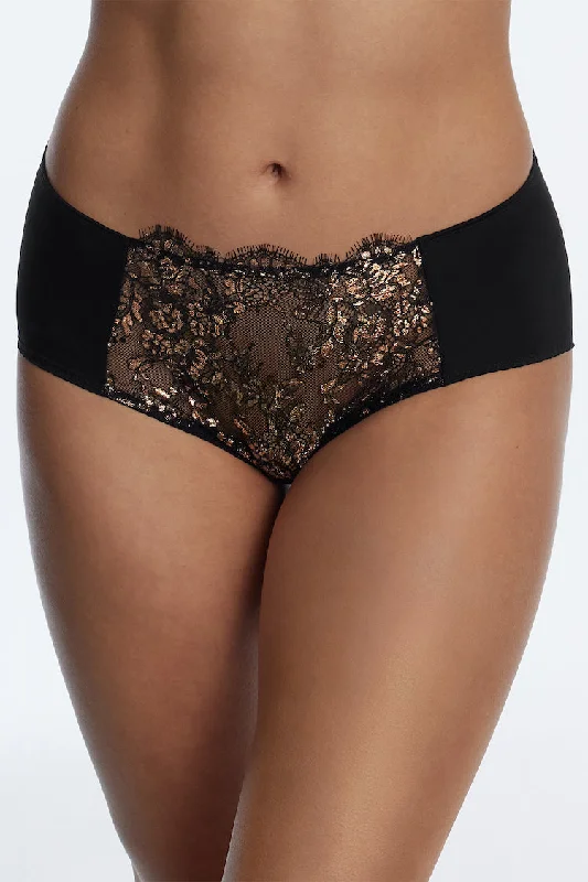 convertible women briefs that can be worn as shortsEntice Brief - Black & Rose Gold