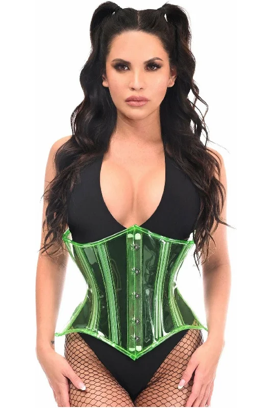 adjustable women bustiers and corsets fitLavish Green Clear Curvy Underbust Waist Cincher Corset adjustable women bustiers and corsets fitLavish Green Clear Curvy Underbust Waist Cincher Corset