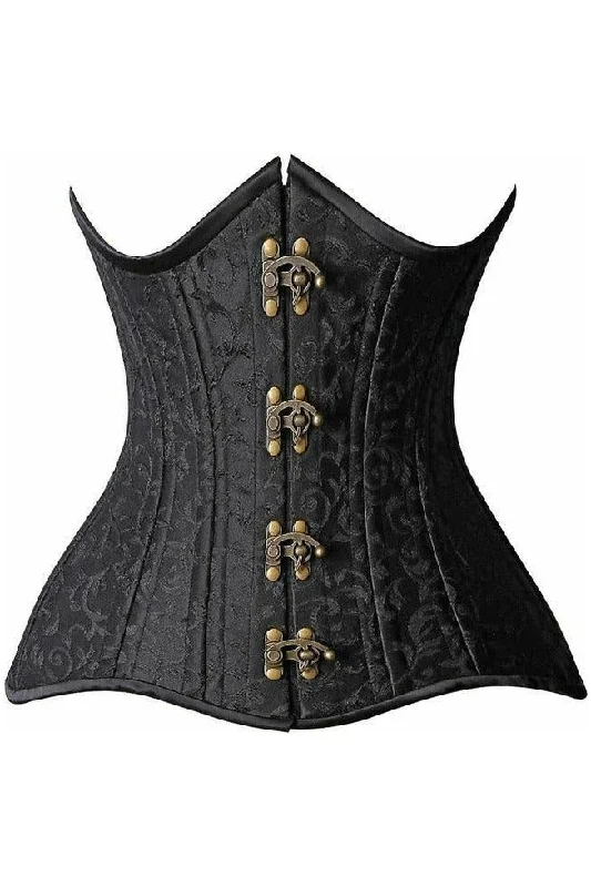 Edwardian inspired women bustiers and corsetsTop Drawer CURVY Brocade Double Steel Boned Under Bust Corset Edwardian inspired women bustiers and corsetsTop Drawer CURVY Brocade Double Steel Boned Under Bust Corset