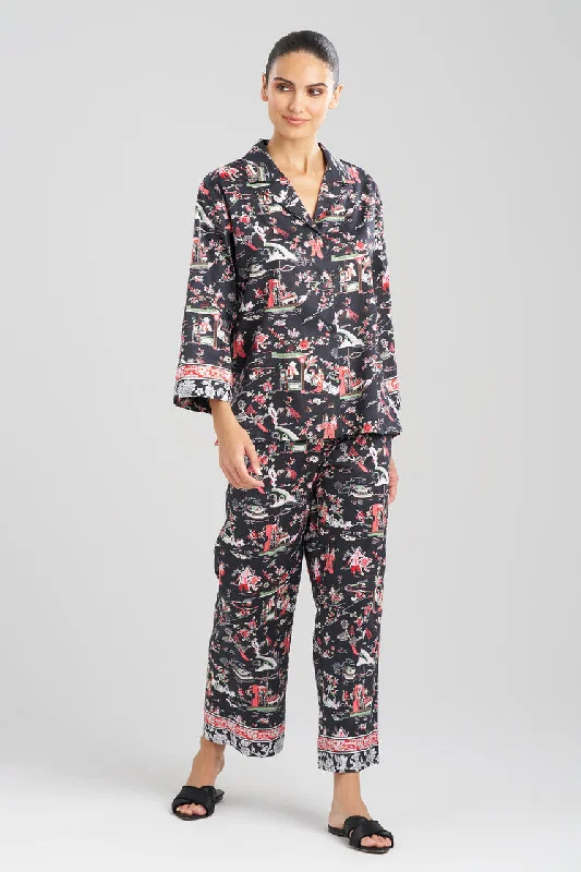women's pajama sets with pockets for added convenienceKana Cotton Sateen PJ
