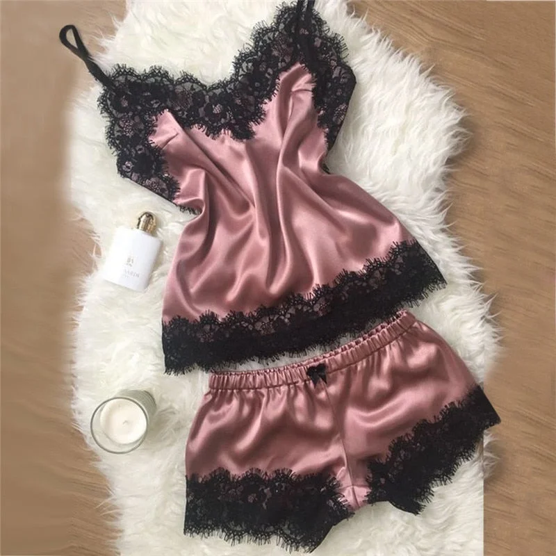 Women's Bridal Lingerie Collection Lace Exotic Bow Cami Set