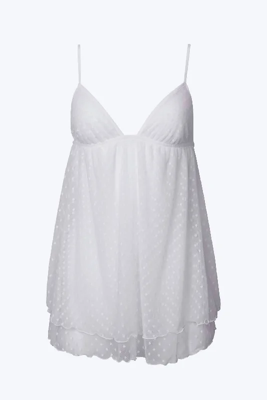 women lounge dress in pastel colors for a soothing aestheticCoucou Lola Dolly Chemise In White women lounge dress in pastel colors for a soothing aestheticCoucou Lola Dolly Chemise In White