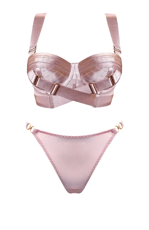 adjustable - strap women thongs for a customizable fitRetta Panelled Bodice Bra and Thong Set adjustable - strap women thongs for a customizable fitRetta Panelled Bodice Bra and Thong Set