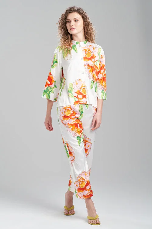 women's pajama sets with pockets for added convenienceParadise Peony Mandarin PJ