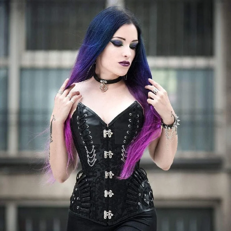 satin fabric women bustiers and corsetsWomen's Vintage Lace-up Jacquard Overbust Corsets satin fabric women bustiers and corsetsWomen's Vintage Lace-up Jacquard Overbust Corsets