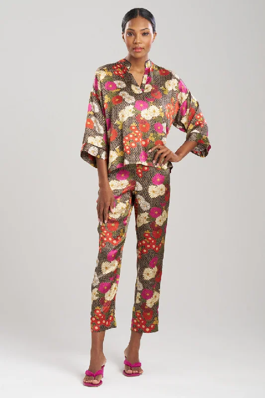 women's pajama sets with a novelty character printAgathe Mandarin Silk PJ