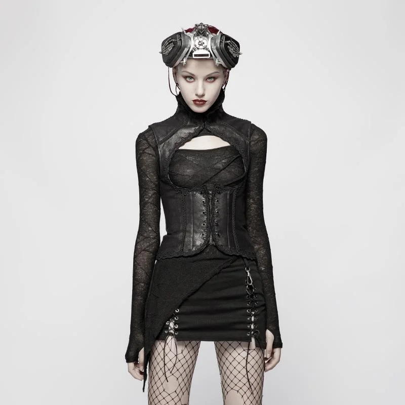 plus size women bustiers and corsetsWomen's Goth Embroidered Underbust Corset