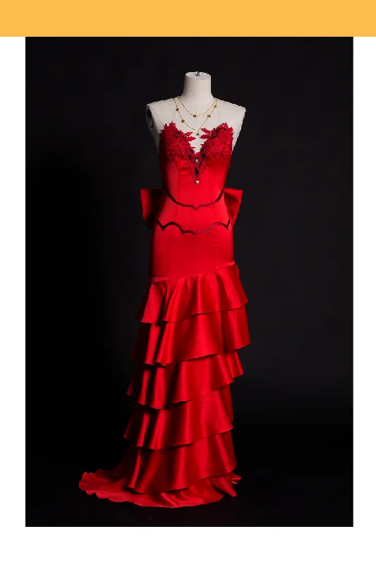 women cosplay costumes for couplesFinal Fantasy VII Remake FF7 Remake Aerith HoneyBee Red Dress Cosplay Costume