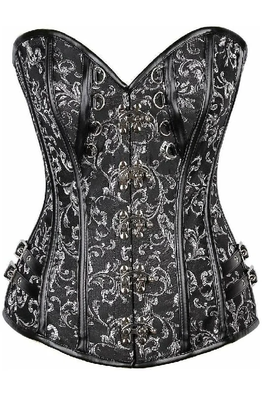 cheap women bustiers and corsets onlineTop Drawer Brocade & Faux Leather Steel Boned Corset cheap women bustiers and corsets onlineTop Drawer Brocade & Faux Leather Steel Boned Corset