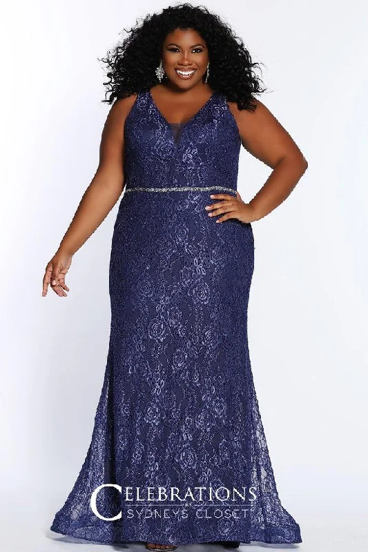 women sexy dresses with fishnet panelsSydneys Closet Long Plus Size Prom Dress