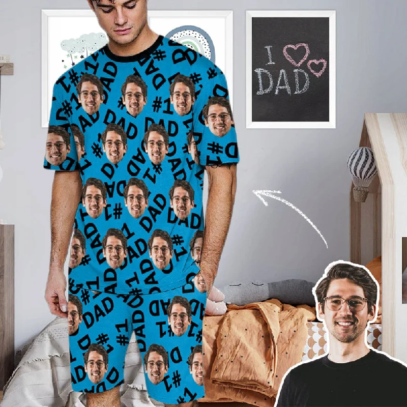 women's nightgowns with a lightweight fabric for warm climates#Father's Day Pajamas-Custom Face My Cool Dad Men's Crew Neck Short Sleeve Pajama Set women's nightgowns with a lightweight fabric for warm climates#Father's Day Pajamas-Custom Face My Cool Dad Men's Crew Neck Short Sleeve Pajama Set