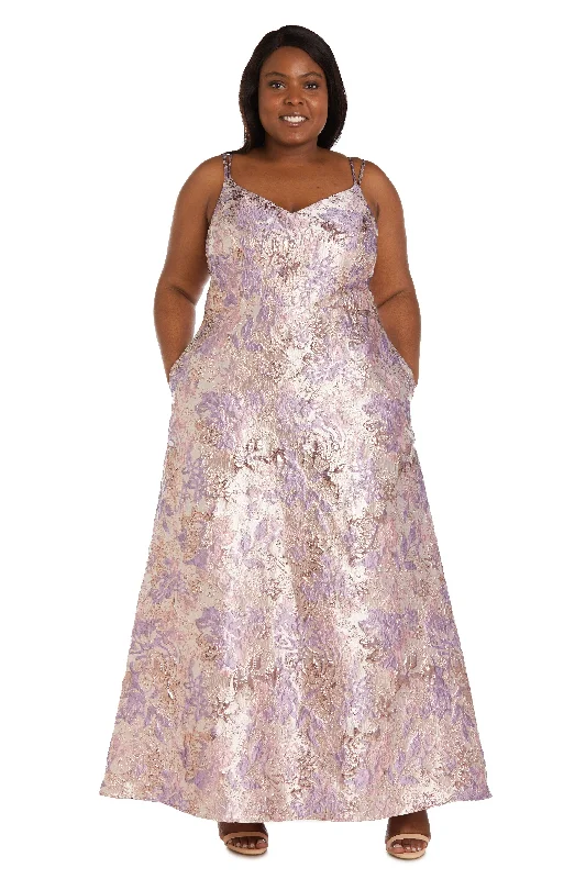 women sexy dresses with open - side detailsNightway Plus Size Long Formal Prom Dress 22133W