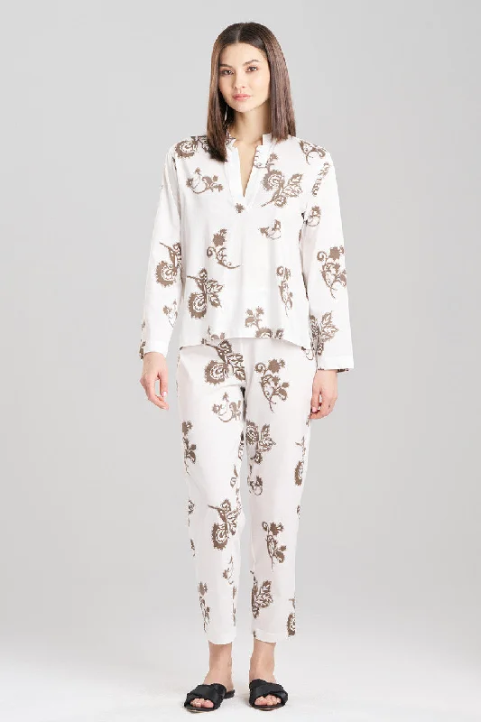 women's pajama sets with a V - neck top for a flattering lookYasmin Long Sleeve PJ