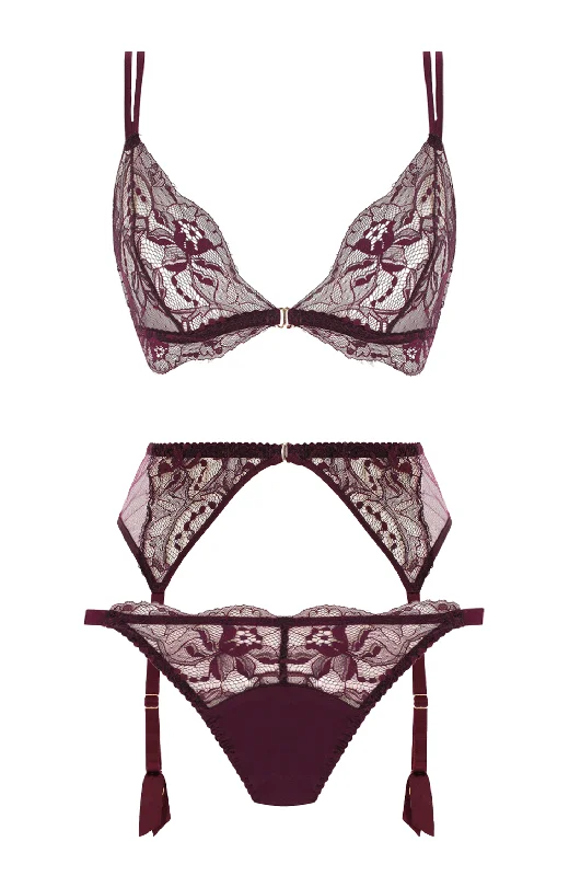 seamless microfiber women briefs for a luxurious feelEliza Boudoir Bra, Suspender and Ouvert Brief Set seamless microfiber women briefs for a luxurious feelEliza Boudoir Bra, Suspender and Ouvert Brief Set
