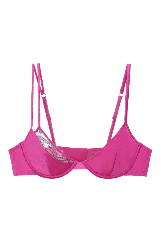 Breathable Bamboo Lingerie for Women Asymmetrical silk bra