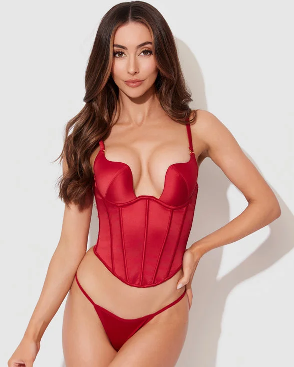 Women's Silk Lingerie Sets Brigeta Allegra Push Up Bustier Set