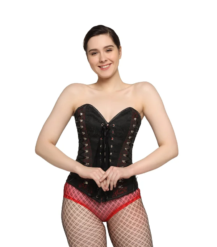 statement women bustiers and corsetsBlack/Red Overbust corset