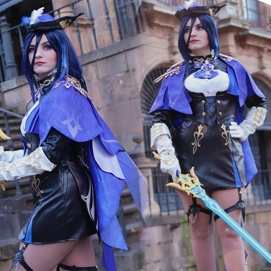 Genshin Impact Clorinde Cosplay Costume C08634  AA