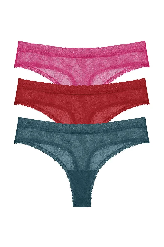 anti - chafing women thongs for long - distance runnersBliss Allure One-Size Lace Thong 3-Pack anti - chafing women thongs for long - distance runnersBliss Allure One-Size Lace Thong 3-Pack