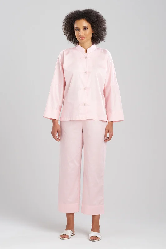 women's pajama sets for a comfortable postpartum recoveryCotton Sateen Essentials Mandarin PJ women's pajama sets for a comfortable postpartum recoveryCotton Sateen Essentials Mandarin PJ