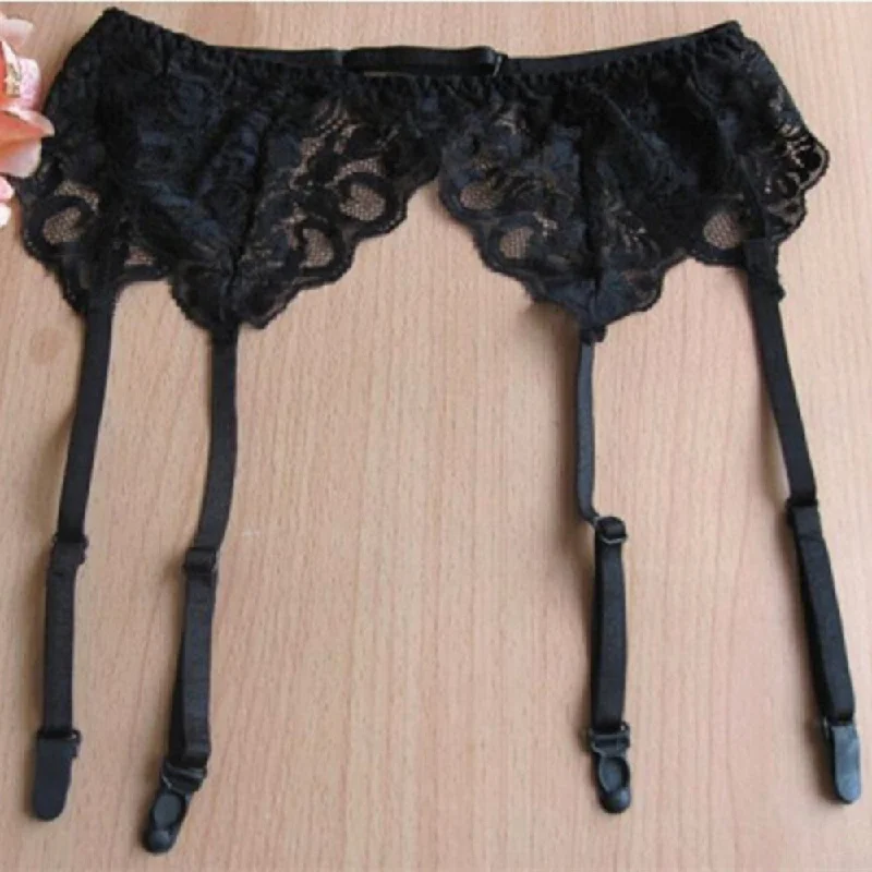 Eco-Friendly Organic Lingerie for Women Lingerie Accessories Lace Garter Black