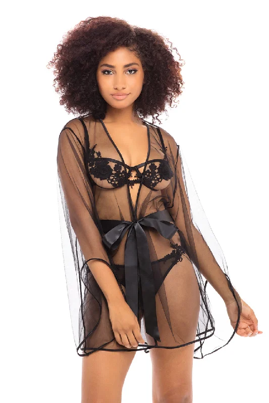 short - length women robes for a more casual lookSydney Tulle Short Robe