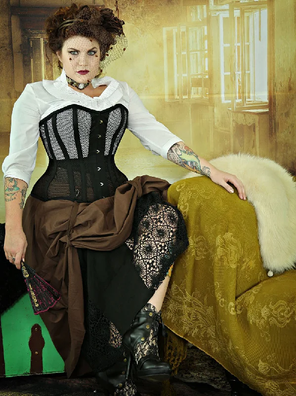 satin fabric women bustiers and corsetsPlus Size Mesh Hourglass Curve Longline Overbust Corset : CS-511 satin fabric women bustiers and corsetsPlus Size Mesh Hourglass Curve Longline Overbust Corset : CS-511
