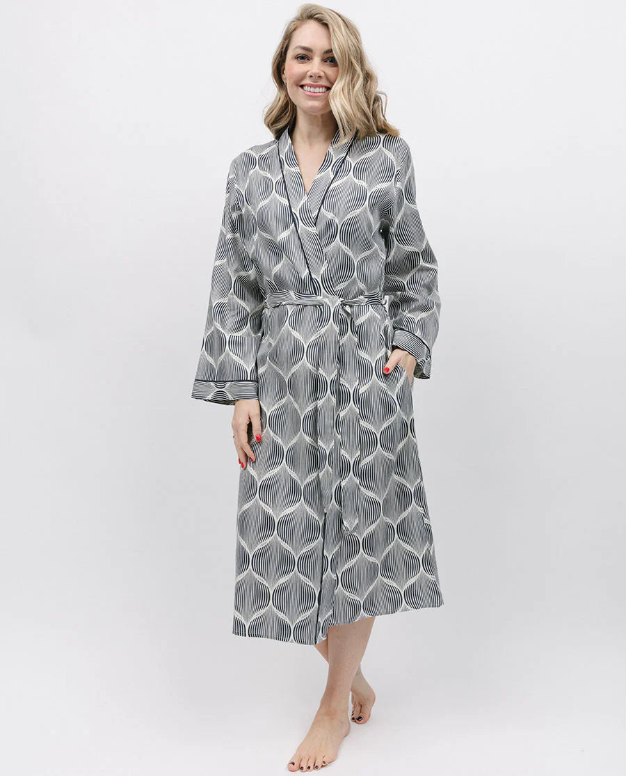 women robes with a contrast - colored beltCyberJammies Nicole Wrap Robe
