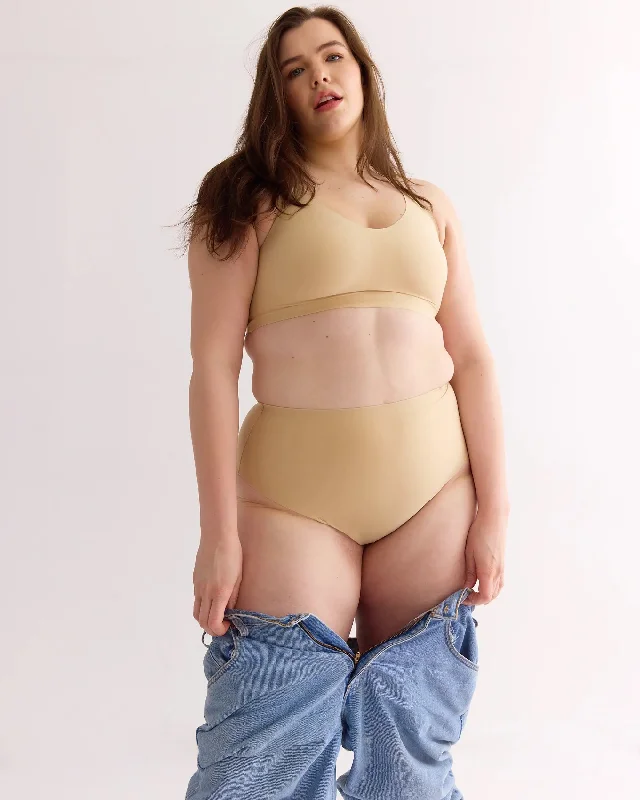 seamless thermal women thongs for added warmthOkko High Waisted Thong In Creme