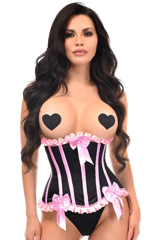 minimalist women bustiers and corsetsTop Drawer Black/Pink Steel Boned Burlesque Underbust Corset Waist Cincher minimalist women bustiers and corsetsTop Drawer Black/Pink Steel Boned Burlesque Underbust Corset Waist Cincher