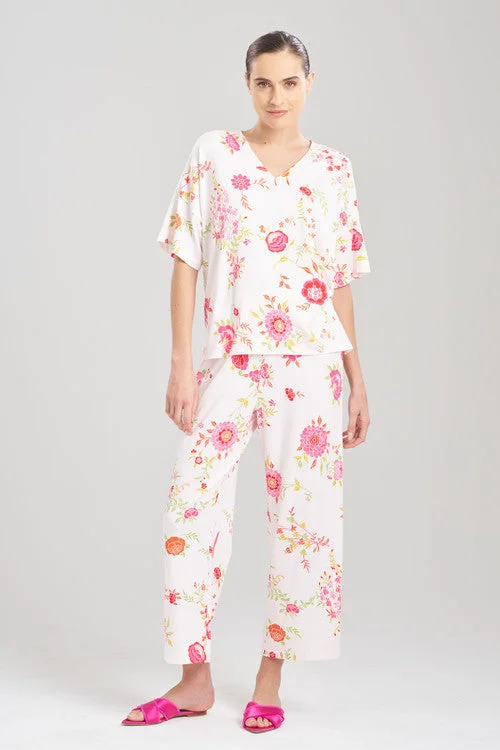 women's pajama sets with a loose - fitting designButterfly Garden V-Neck PJ