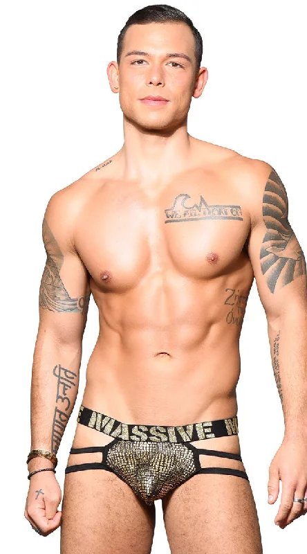 seamless thong - style swimwear for a smooth beach lookMen's Massive Radiant Web Thong
