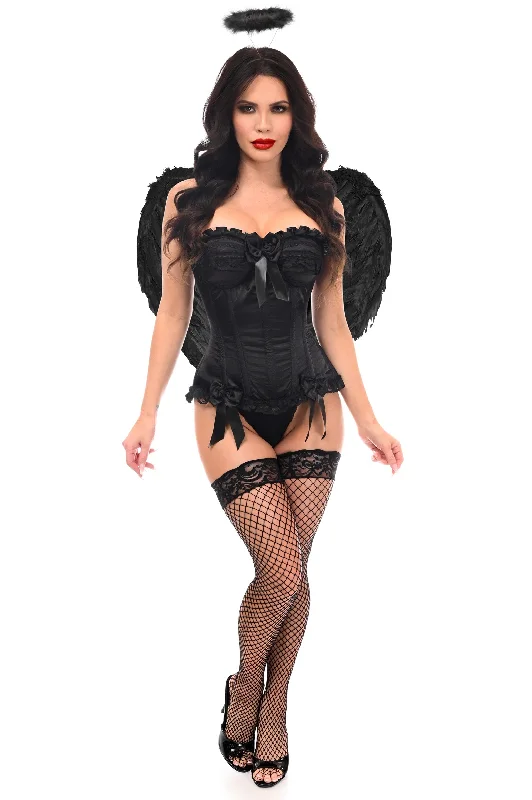mesh women bustiers and corsetsTop Drawer 3 PC Black Burlesque Dark Angel Corset Costume mesh women bustiers and corsetsTop Drawer 3 PC Black Burlesque Dark Angel Corset Costume