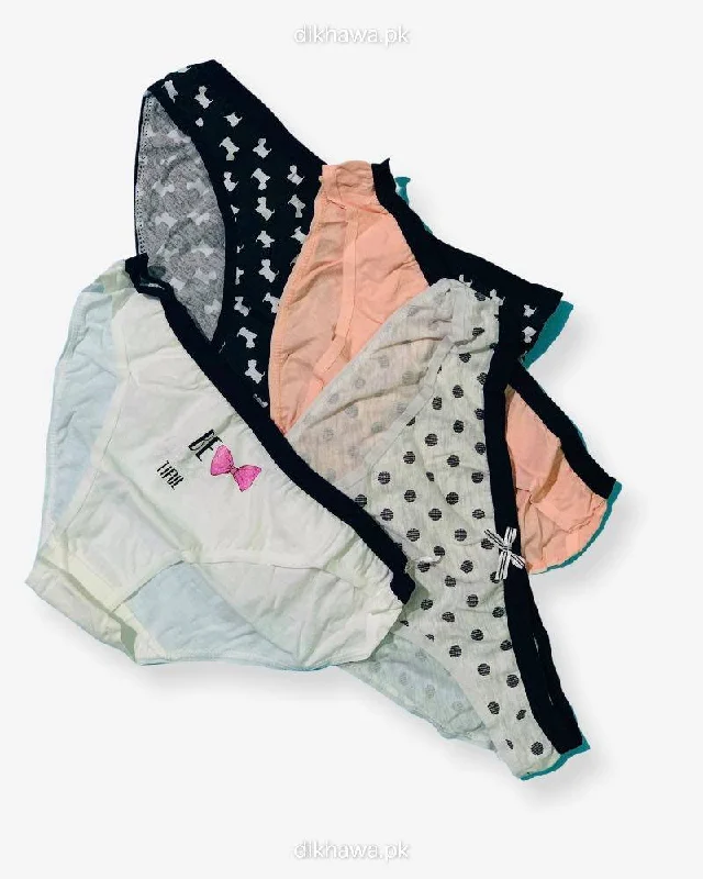 hand wash only women bikini briefs for delicate carePack Off 4 129893-A Bikini Underwear Pink By Violet Rose Panty - Cotton Panty